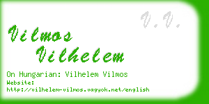 vilmos vilhelem business card